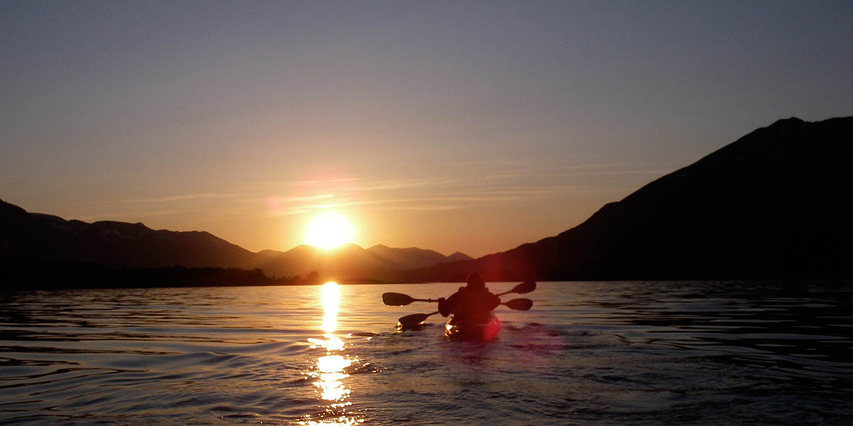 Paddling into the Sunset